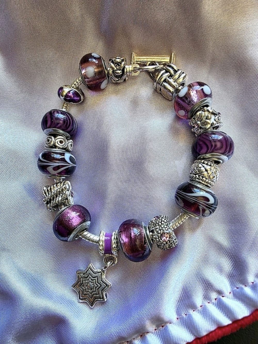 Willabee and Ward Purple Passion Charm Bracelet